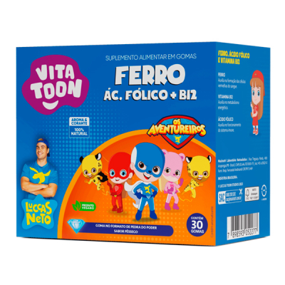 VitaToon Luccas Neto Ferro (Ác. Fólico + Vit. B12)