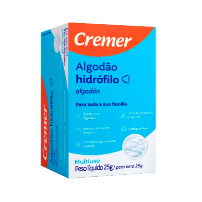 Cremer Algodão Hidrófilo