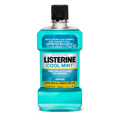Listerine Enxaguante Bucal Leve 500 Pague 350ml