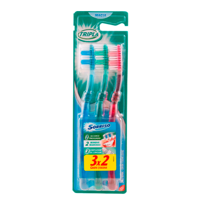 Sorriso Escova Dental Tripla 123 Macia