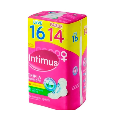 Intimus Absorvente Tripla Proteção Leve 16  Pague 14 Unid.