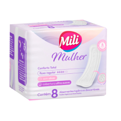 Mili Absorvente Mulher Conforto Total Sem Abas