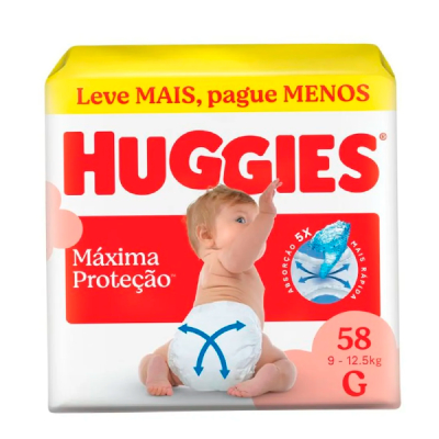 Huggies Fraldas Máxima Proteção Hiper