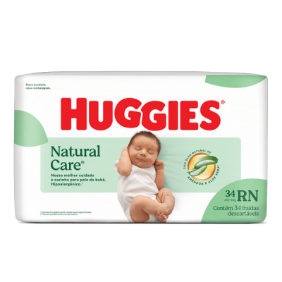 Huggies Fraldas Natural Care Mega RN
